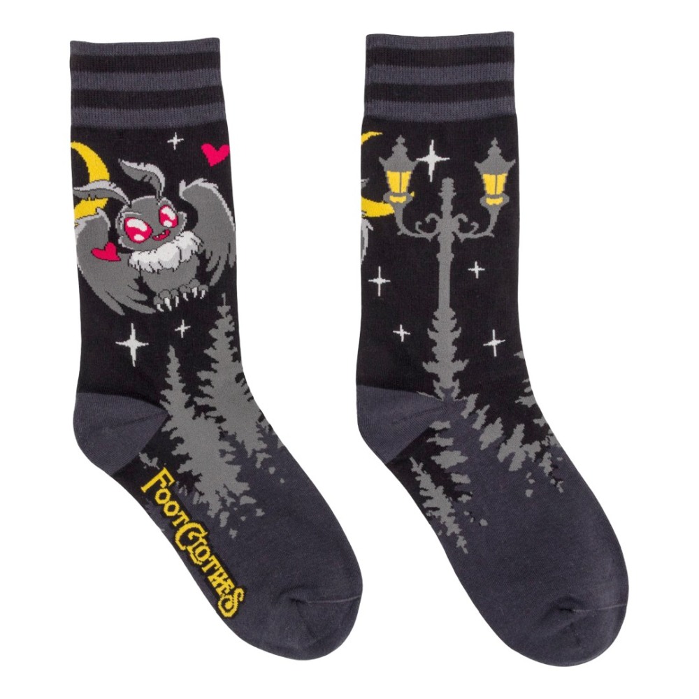 Footclothes - Cute Mothman Sokken - Zwart